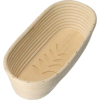 chlebník Ošatka rattan oválná 32x15x9 cm - lístky