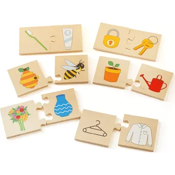 Didaktické puzzle co k sobě patří BIGJIGS TOYS
