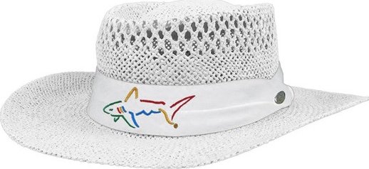 Greg Norman klobouk Straw White slaměný bílý