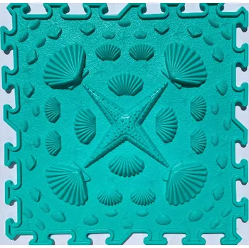 ortopedická podložka ORTONATURE Masážní ortopedické podložky Mušle - tvrdá MODROZELENÁ