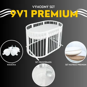 Dětská postýlka Akční set postýlka Royal Sleep 9v1 PREMIUM