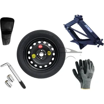 Plechové kolo Sada - Dojezdové kolo HYUNDAI BAYON R16 4x100x54,1 + gola klíč + hever + obal na hever