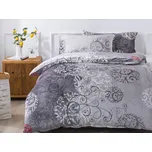 XPOSE® Mikroplyšové povlečení AMÉLIA Exclusive - šedé 140x200 cm, 70x90 cm, Mikroplyš + Prodloužená možnost vrácení zboží do 50 dnů