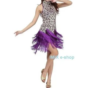 Krátké taneční třásňové šaty Adelina Fialová