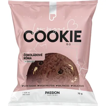 Čokoláda Passion nutrition Passion Low sugar cookies Čokoládové kóma 70g