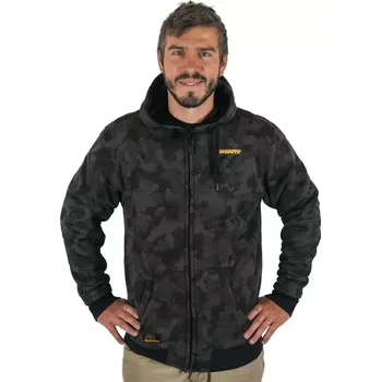 Pánská softshellová bunda Mikbaits mikiny - Bunda se zipem Black Camou Sherpa černá 3XL