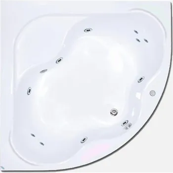 Vana Rohová masážní vana SÁVA HYDRO pneu 140 x 140, masážní akrylátová vana Excel Tesárek