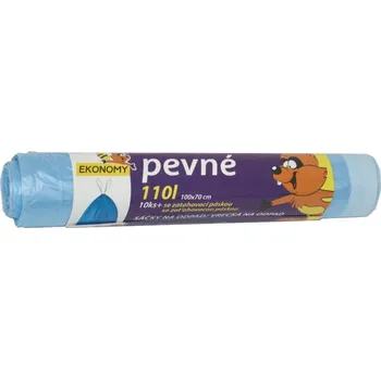 Pytle na odpadky Sáčky do košů HDPE se zatahovací páskou, 110l,10ks