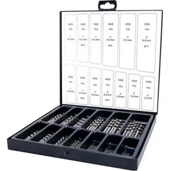 Vrták Ruko A214195 - Sada vrtáků do kovu 130-dílná HSS-G, 1,0-6,0mm po 0,5mm TERRAX