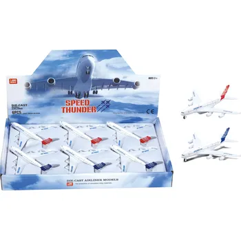 autíčko Wiky Vehicles Letadlo kovové na zpětné natažení 14 cm