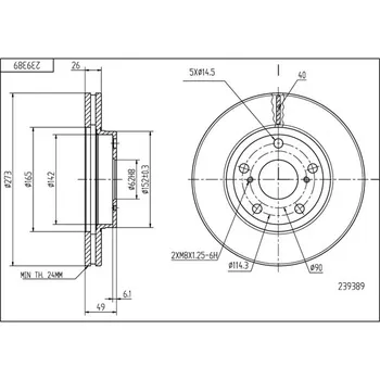 Brzdový kotouč Brzdový kotouč HART 239 389