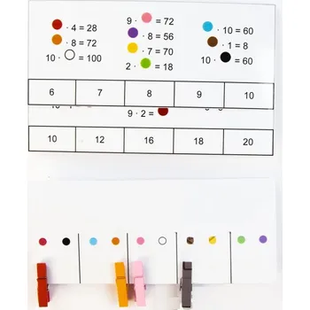 Přírodní věda Matematické doplňovačky - Malá násobilka s kolíčky