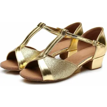 Dámská obuv Taneční střevíce Eleonor s nízkým podpatkem Zlaté 35