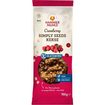Bonbon Hammermühle Simply Seeds Sušenky s brusinkami 150 g bio
