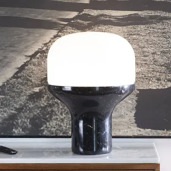 Lampička Martinelli Luce Delux stolní 22cm mramor černý černý; opálový 1 x 5 W LED - Doprava zdarma