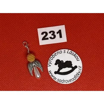 HandMade by VeJa Přívěšek - andílek pro štěstí/ radost č.231