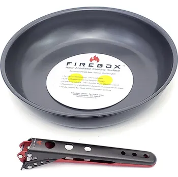 Kempingové nádobí Firebox Outdoors Pánev FIREBOX Frypan 25 cm LARGE s kleštěmi Lifter