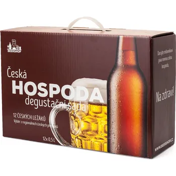 Pivo Beershop Česká hospoda degustační sada českých ležáků 12x 0,5 l
