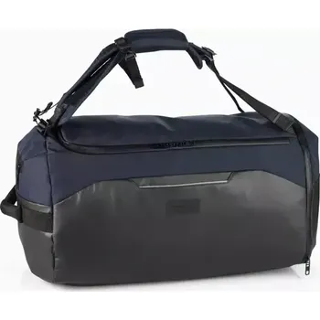 Cestovní taška PORSCHE DESIGN Urban Eco travel duffle bag Taška na sport i cestování tmavě modrá (Multifunkční taška s prostornou hlavní přihrádkou a přihrádkou na boty z vodoodpudivého materiálu. Se dvěma držadly na přenášení.)
