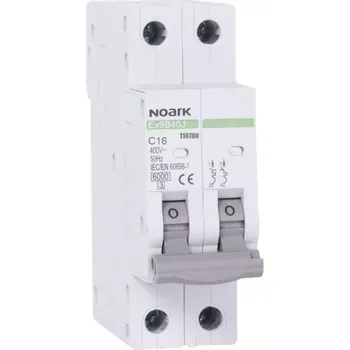 modulární přístroj a rozvaděč NOARK 110780 Ex9B40J 2P C16 Úzký instalační jistič 27 mm, 6 kA, char. C, 16 A, 2pól (Ex9B40J 2P C16)