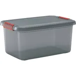 KIS 237047 Úložný box, K Latch, stohovatelné, (š x v x h) 590 x 280 x 390 mm, kouřová šedá, průsvitná, 1 ks
