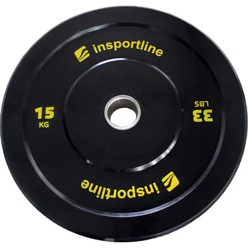 inSPORTline Gumový kotouč Bumper Plate Lite 15 kg 50 mm