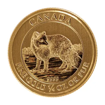1/4 unce zlatá mince Kanada Arctic Fox 2014