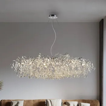 Lampička Lustr Paul Neuhaus Ricicle, chrom, délka 150 cm chrom, čirý 16 x 40 W - Doprava zdarma