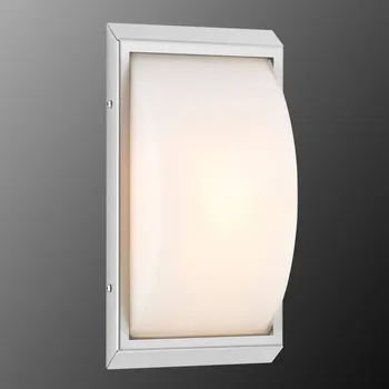 Venkovní osvětlení LCD Venkovní nástěnné svítidlo LED 052, bílé bílý opál, nerezová ocel 1 x 13 W - Doprava zdarma
