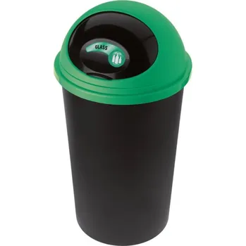 Odpadkový koš Tontarelli Odpadkový koš s rolovacím víkem 45l černá/zelená 8105011AG8 8105011AG8