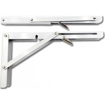 Nábytkové kování Satos Sklopná konzole 300 x 155 x 1,5 mm bílá