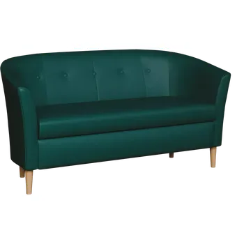 Sedací souprava CHARLOTTE 2, dvojkřeslo, koženka petrolejová