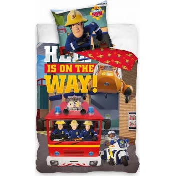 Povlečení Carbotex Bavlněné povlečení do postýlky Požárník Sam, 100/135+60/40, FS225026