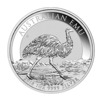 1 unce stříbrná mince Austrálie Emu 2018