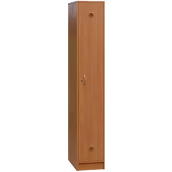 Šatní skříň SSL - 180 - 30 šatní skříň dřevěná, 1-dveřová, háček, 1800x300x500, sokl, olše jantar