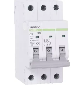 Jistič NOARK 110787 Ex9B40J 3P C3 Úzký instalační jistič 40,5 mm, 6 kA, char. C, 3 A, 3pól (Ex9B40J 3P C3)