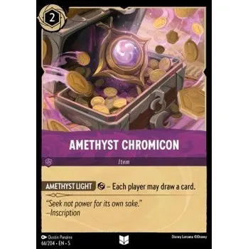 Sběratelská karetní hra Lorcana SSK 066/204 Amethyst Chromicon - Shimmering Skies Stav: Near Mint, Verze: NORMAL