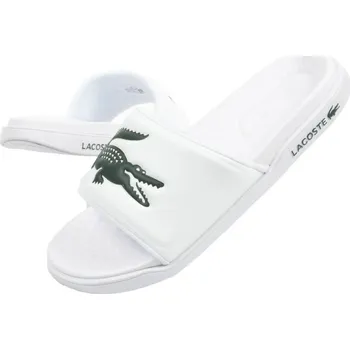 Pánská obuv Pánské žabky Croco Dualiste 201R5 M 743CMA00201R5 Bílá vzor - Lacoste bílá-černá 43