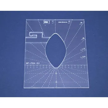 Příslušenství k šicímu stroji Quiltovací pravítko tvar list 3 inch NP-P06-3