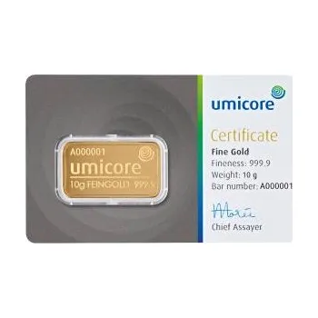 10 gramů zlatý slitek Umicore