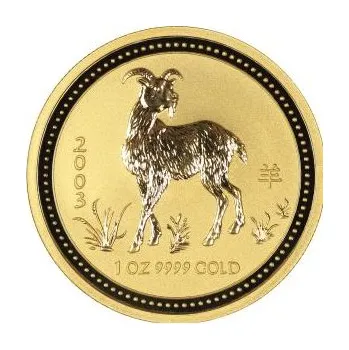 Sběratelství 1/10 uncí zlatá mince Austrálie Lunar I koza 2003