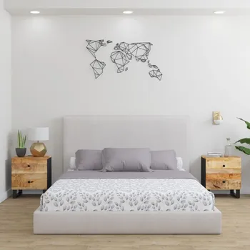 Noční stolek ZBXL Noční stolky 2 ks 40 x 33 x 46 cm masivní mangovníkové dřevo