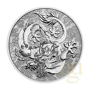 1 unce stříbrná mince Austrálie drak 2021