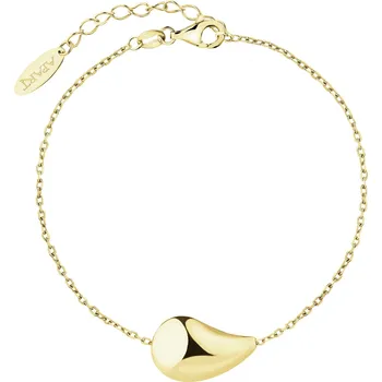Náramek Pozlacený stříbrný náramek - slza - AP539-4205
