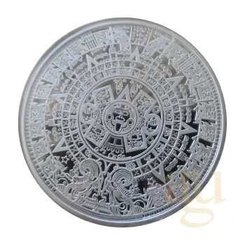 5 uncí stříbrná mince Samoa Aztekenkalender 2021 prooflike