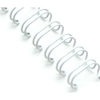 Vazač kovový hřbet 7,9mm (5/16") bílá 100ks KH08KR3401BI