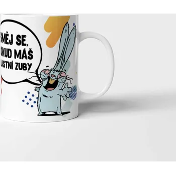 Hrnek Směj se, dokud máš vlastní zuby - Žlutá