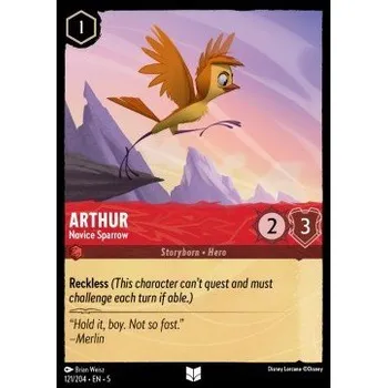 Sběratelská karetní hra Lorcana SSK 121/204 Arthur - Novice Sparrow - Shimmering Skies Stav: Near Mint, Verze: NORMAL