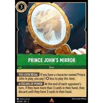 Sběratelská karetní hra Lorcana SSK 098/204 Prince John's Mirror - Shimmering Skies Stav: Near Mint, Verze: NORMAL