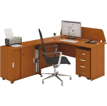 Kancelářská sestava Sestava kancelářského nábytku MIRELLI, typ F, levá, třešeň